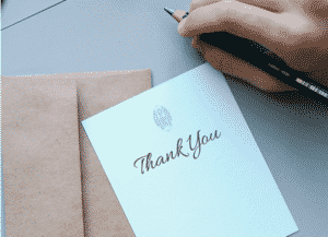 Thank you card