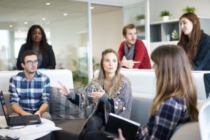 woman showing leadership skills