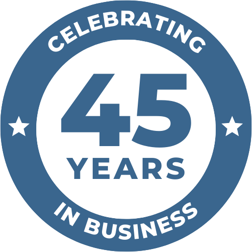 45 Anniversary Badge Round Logo